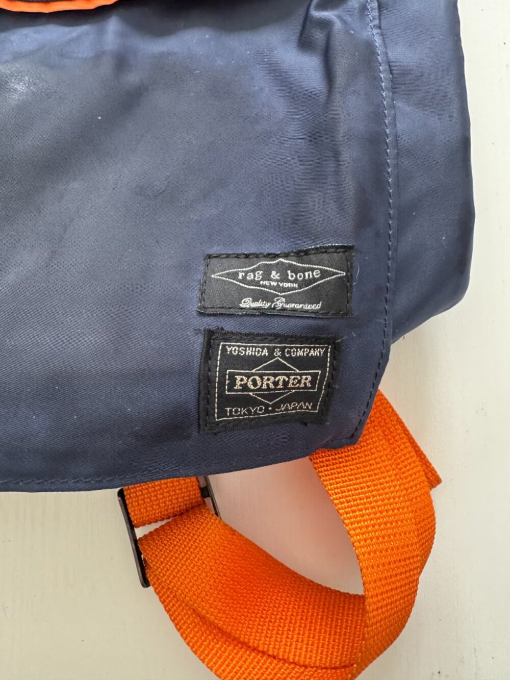 RAG & BONE Porter-Yoshida RARE 2016 Navy Nylon & Leather Backpack Made in Japan - Picture 3 of 14